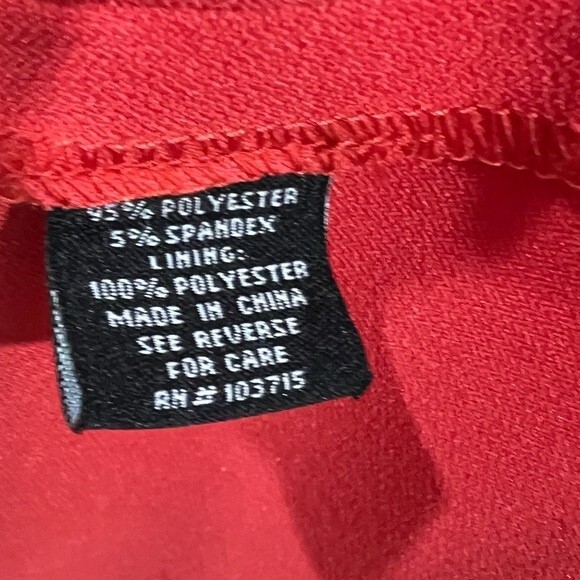 Sharagano orange red pleated dress size 4P NWT - Picture 7 of 8